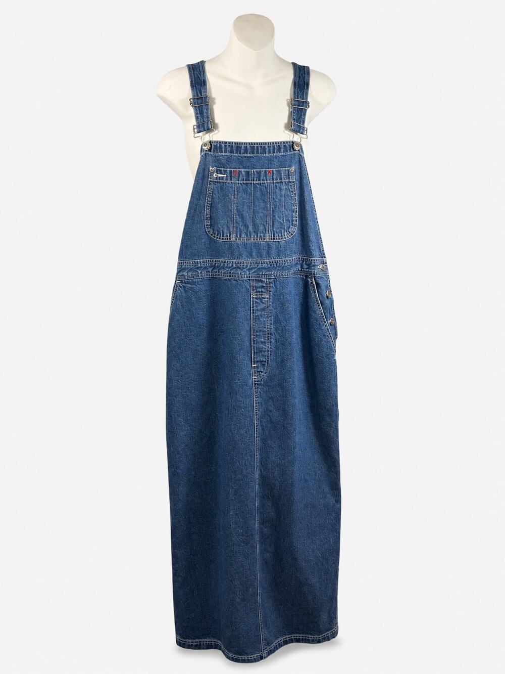 Y2K  Utility Denim Overall Jumper Maxi Dress | Medium
